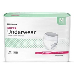 McKesson Super Adult Underwear Medium 80 Count Moderate Absorbency