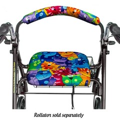 Top Glides Universal Rollator Walker Seat and Backrest Covers Cats