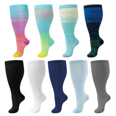 Plus Size 20-30 mmHg Compression Socks for Men and Women Wide Calf 2XL-4X-Large