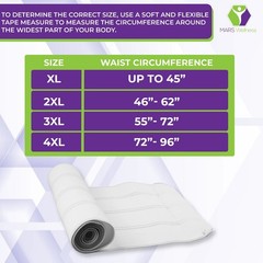 NEW Premium Plus Size Bariatric 4 Panel 12″ abdominal waist binder
