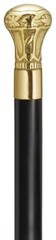 NEW! Men’s Exquisite Brass Regal Knob Handle on Black Wood Shaft Walking Cane