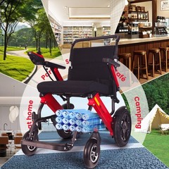 Blue Foldable Electric Wheelchair for Adult, 35Miles Travel Distance, 700W Motor