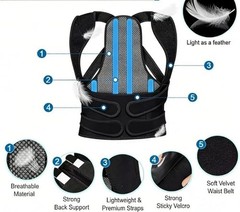 Back Brace Posture Corrector for Women and Men black out