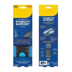 (4 pack) Stability Support Insoles Flat feet & Overpronation, Low Arch Support