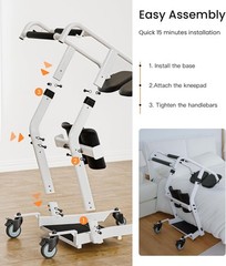 VOCIC Sit to Stand Lift, One-Step Stand Assist Lift for Elderly