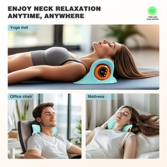 Hugterra Neck Massager 2025, Neck and Shoulder Relaxer with Heat, 3 Modes, Porta