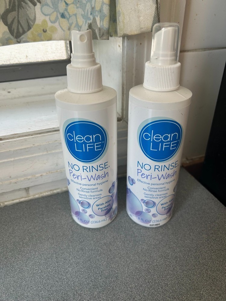 TWO CLEAN LIFE NO RINSE PERI-WASH PERSONAL HYGIENE ALOE 8 FL OZ USA