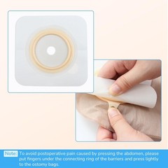 10 PCS Skin Barrier with Non-Woven Border for Two-Piece Colostomy Bags, Cut-t…