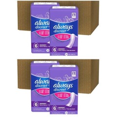 4X Always Discreet Adult Extra Heavy Regular Incontinence Pads, Size 6 – 33 CT
