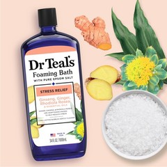 Dr Teal’S Dr Teals Foaming Bath Pure Epsom Salt Stress Relief Ginseng Ginger 34