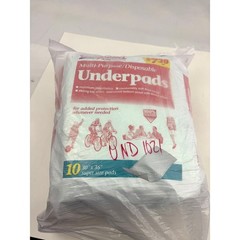 VTG Disposable Underpads Super Size Adult Pads 7 Pack 1990s Walgreens