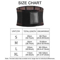 Copper Lumbar Waist Support Brace Belt Lower Back Pain Relief for Men Women