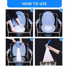 KAREMAXX Commode Liners Disposable,100 Pack, Universal Fit – Leak Proof & Odorle