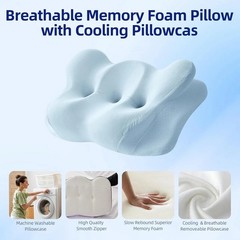 Almohada cervical – Almohadas de espuma viscoelástica para aliviar el dolor