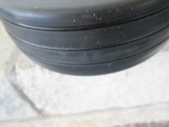 Pair of 6″ X 2″ Castor Wheels 5/16″ Axle Mount Black on Black #5263