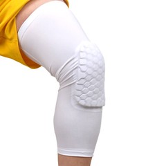 Honeycomb Pad Basketball Knee Support Leg Long Compression Sleeve Socks Brace US