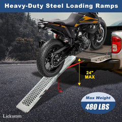 67″ Heavy Duty Folding Motorcycle Ramp for Trucks & Trailers, 480 Lbs Capacity