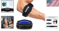 Comfort Fit Elbow Brace for Tennis & Golf Relief – One Size, Durable Blue Design
