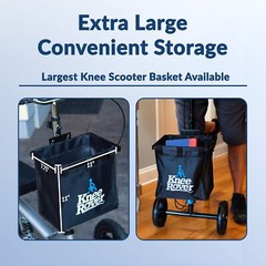 Deluxe Knee Scooter Basket Accessory with Large Capacity – Knee Rover Basket