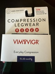 Vim Vigr Plaid Compression Socks Size S/M Nylon Moisture Wicking 15-20 mmHg