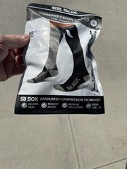 SB SOX Knee High Compression Socks (20-30mmHg) Black/Gray – MEDIUM – NEW