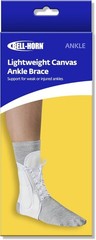 DJO Bell-Horn Lightweight Lace-up Ankle Brace White Medium