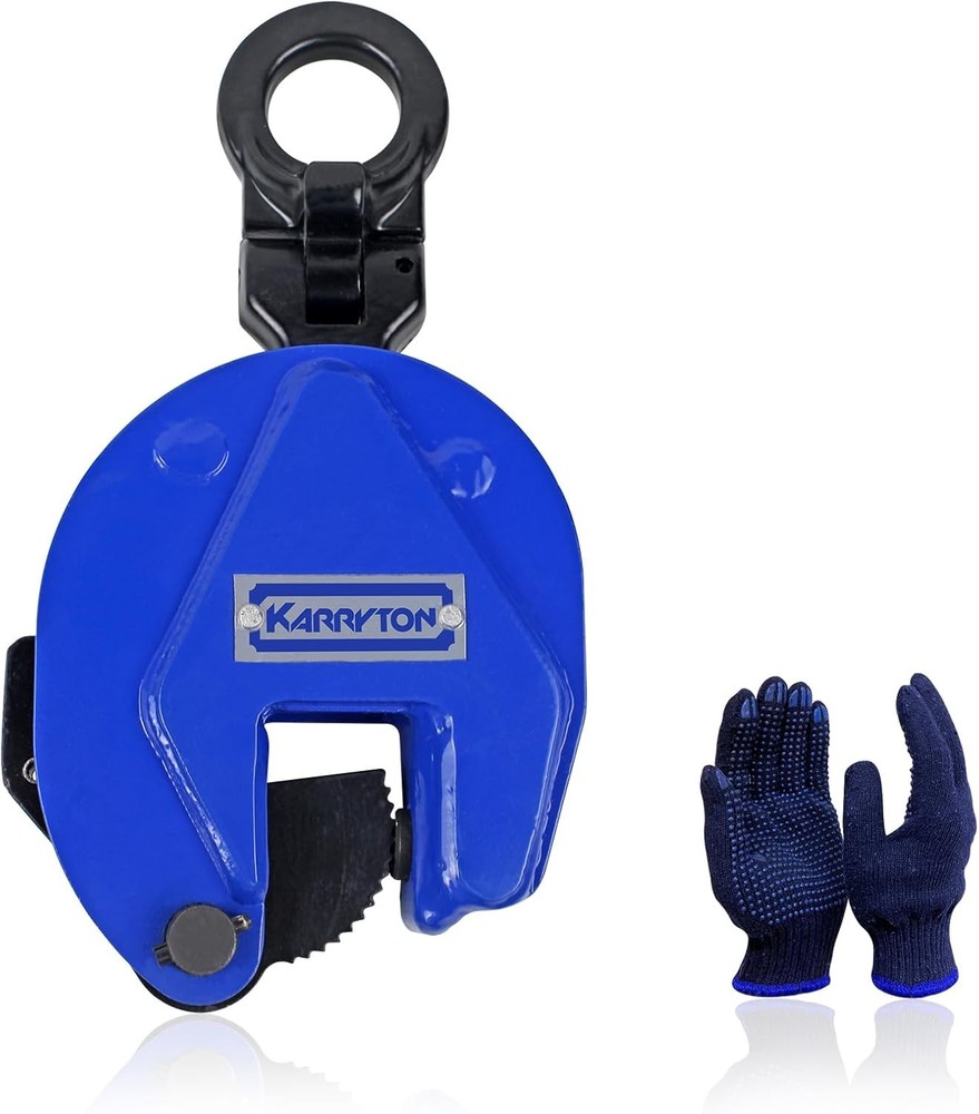 Vertical Plate Clamp, 1Ton/2200LB Working Load, Jaw Opening 0.8IN, Blue