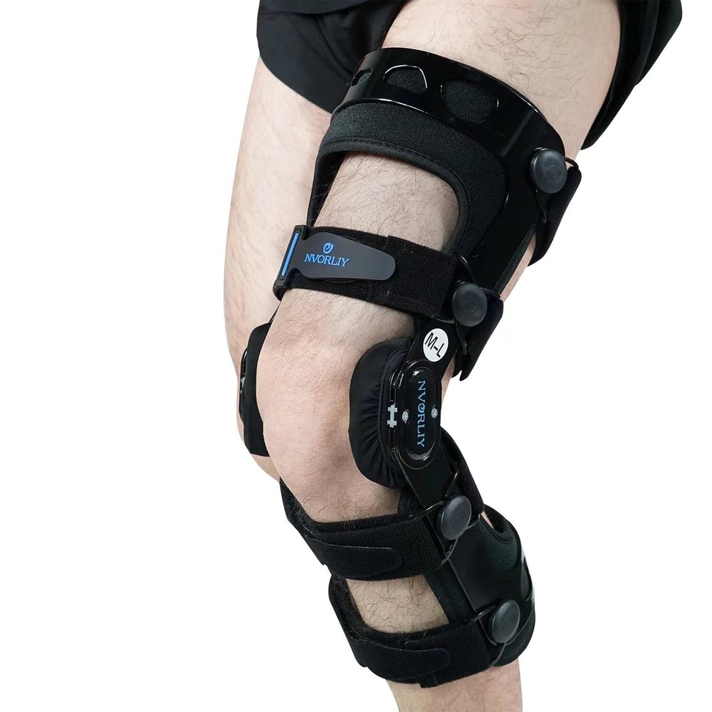 Nvorliy Hinged ROM Knee Brace Left Medium ACL MCL PCL Support OA Arthritis