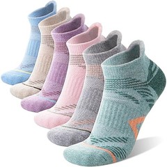 6 Pairs Merino Wool Ankle Medium Beige/Purple/Light Pink/Green/Grey/Blue