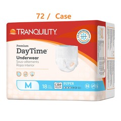 Tranquility Premium DayTime Adult Pull On Underwear Heavy Medium, 34-48in, 72/Cs