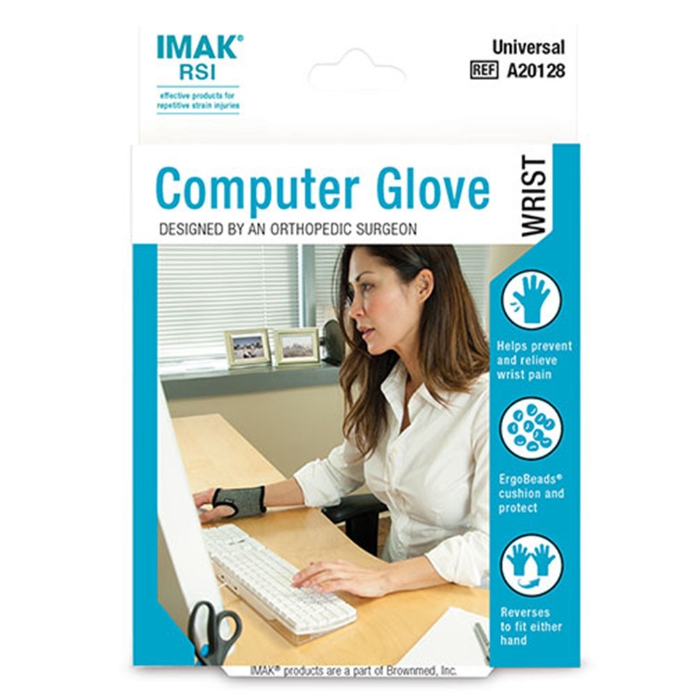 IMAK Computer Wrist Glove Grey EA of 1