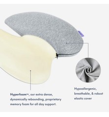 C CUSHION LAB Extra Dense Lumbar Pillow – Patented Ergonomic Multi-Region Grey