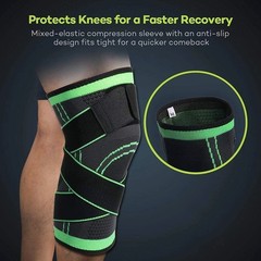 3D Weaving Knee Sleeve Compression Brace Adjustable Straps Sport Running Gym New