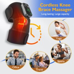Heated Knee Massager Rechargeable Electric Massager for Knee Joint Pain Relief