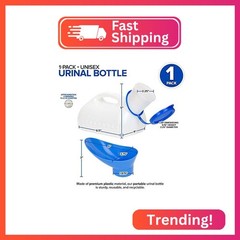 Unisex Urinal Bottle (1 Pack) – Portable Urinal for Women & Men – Female Urinal
