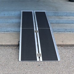 Titan Ramps 6 Foot Multi-Fold Aluminum Wheelchair Ramp, 600 Pound Capacity