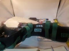 Posey Transfer Belt, Gait Belt, 37Inch Max Green, Quick Release, Black Nylon