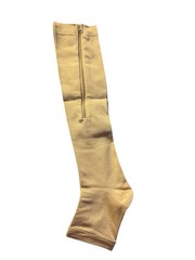 Zipper Compression Socks Open Toe Women 15-20 mmHg , XX-Large 1 Pair