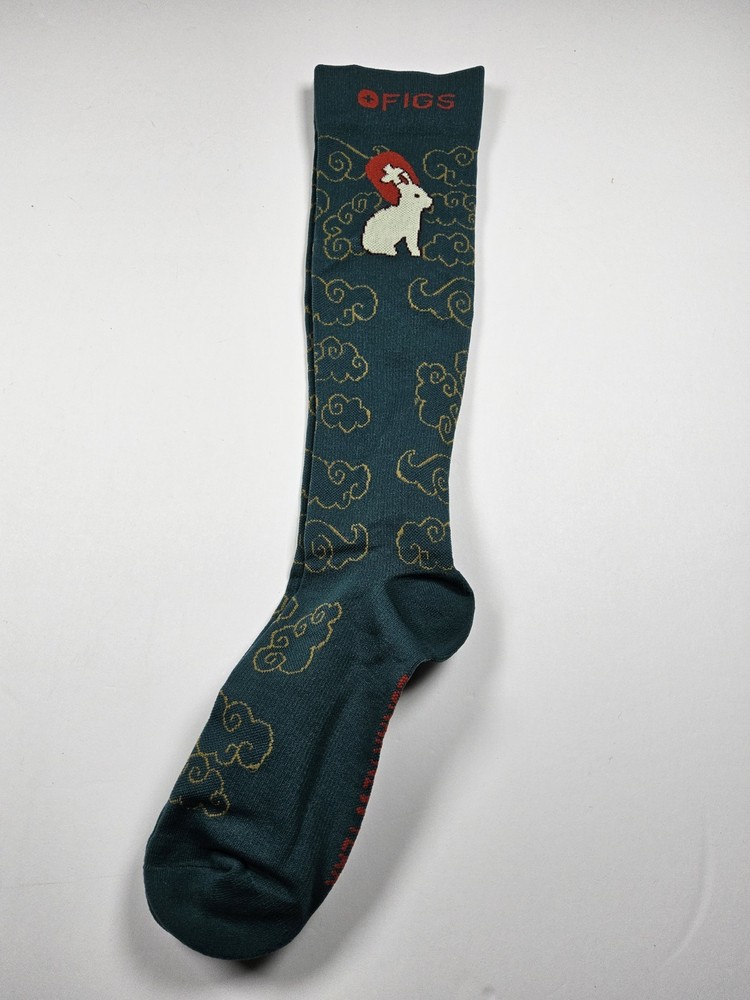 FIGS Compression Lunar New Year Of The Rabbit Medical Socks Size M
