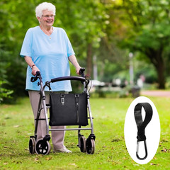 6Pcs Hooks for Walker Rollator Wheelchair Stroller Basket Ttray Accessories for