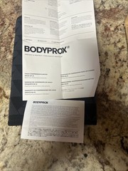 NEW Bodyprox 2 Pack Black Thigh Compression Sleeves Size Medium Silicone Grip