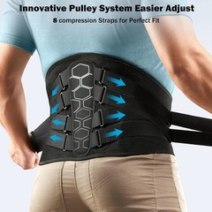 Copper Fit X-Back Brace for Lower Back Pain, Lumbar Support, (Large/XLarge)