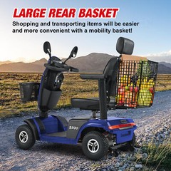 4 Wheel Mobility Scooter 800W All Terrain Electric Scooter Swivel Seat Blue NEW