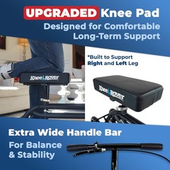 Economy KneeRover® Steerable Knee Scooter Black – Refurbished