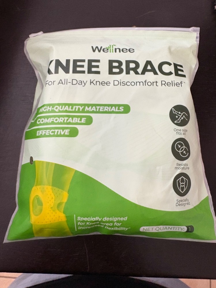 Wellnee Knee Brace For All Day Knee Discomfort Relief. One Size Fits All
