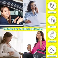 Car Seat Cushion with Back Support Pillow: Seat Cushion&Back Pillow Dark Grey