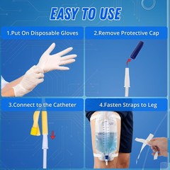 Leg Bag 1000mL/33.8oz – Urinary Catheter for Men, Women，Foley Catheter Leg Ba…