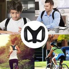 Upper Back Brace Posture Corrector for Unisex – Black