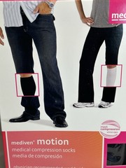 Mediven lot 6 Pair Motion Compression Socks Black Sz Large 16-20 Calf Free Ship