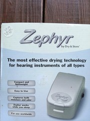 Zephyr by Dry & Store Hearing Aid Dryer Complete Kit w/ Manual&DryBrik2 Open Box